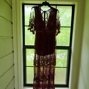 EUC! Sheer lace  romper